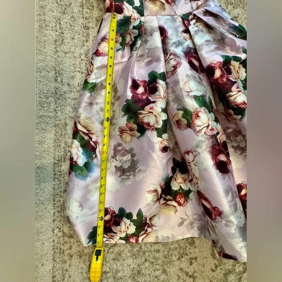 Womens Floral Dress in Pink and Green - Picture 4 of 5